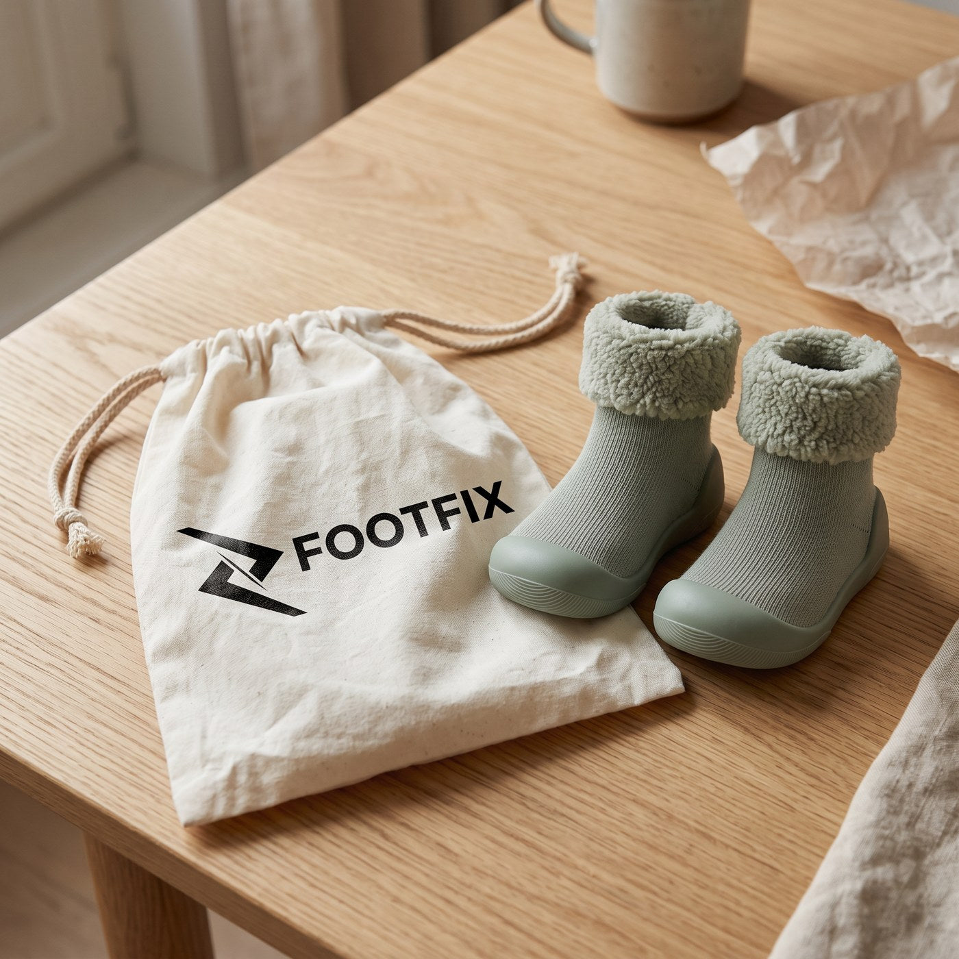 SockFit mit FootFix Stoffbeutel