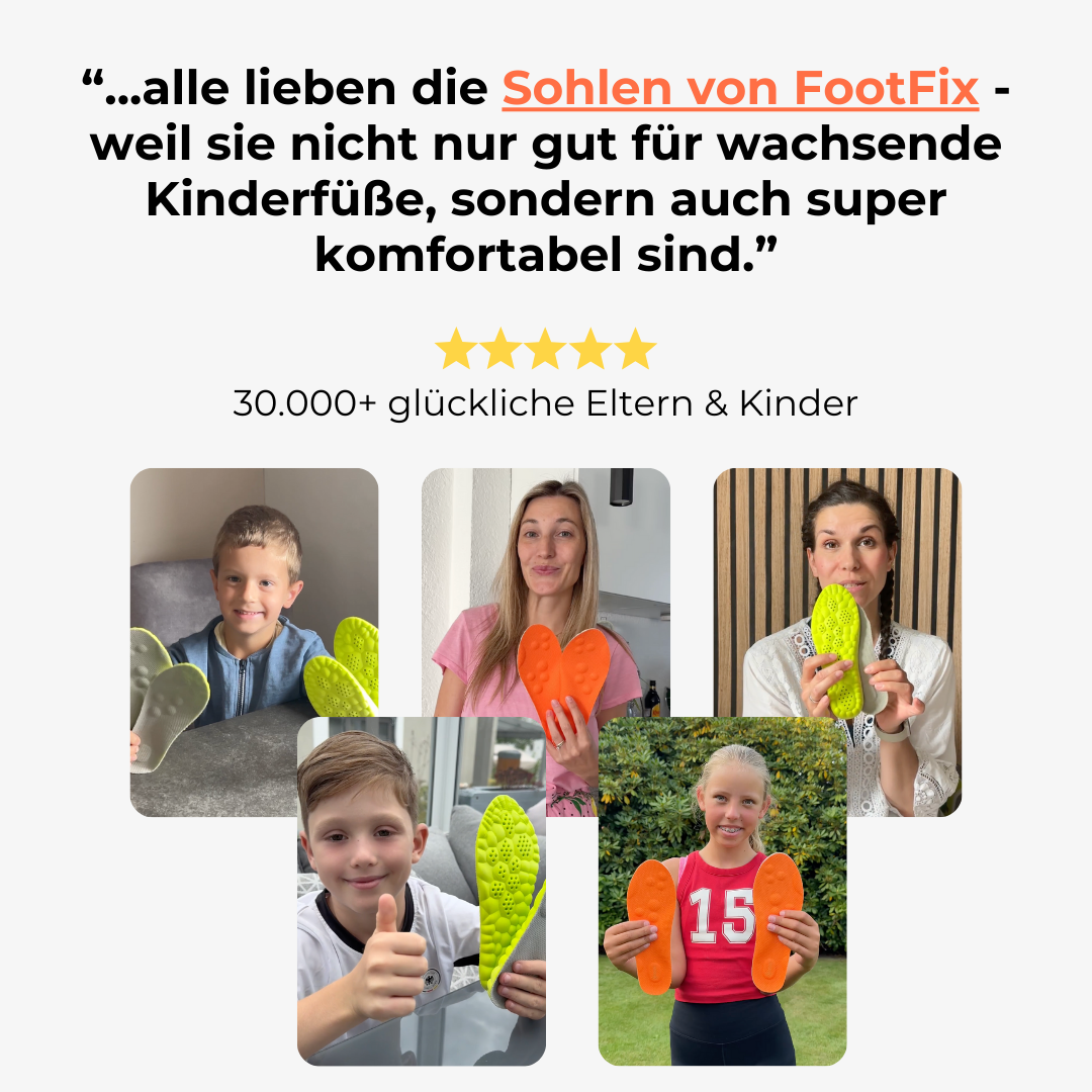 FootFix Kindersohle mit Stützzone und Fersenpolster