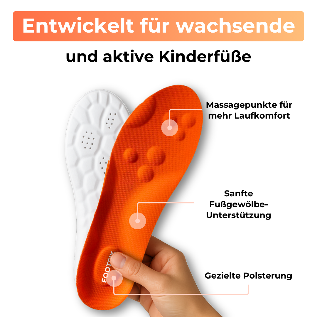 FootFix-inlegzool voor kinderen met ondersteuningszone en hielpolstering